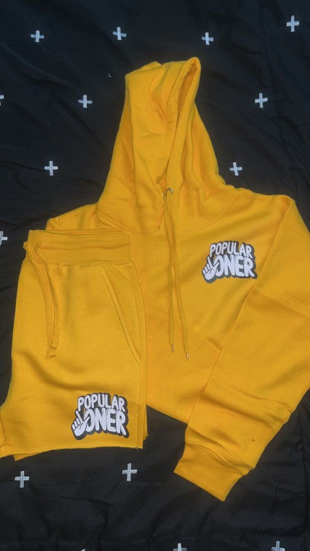 POPULAR LONER WOMENS CROP SHORT SET